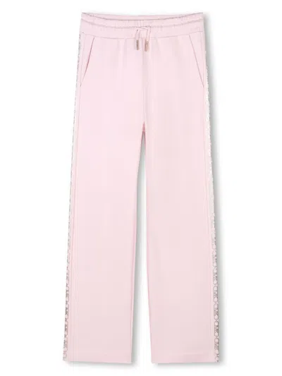 Michael Kors Kids' Logo-print Track Pants In Pink