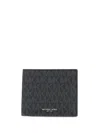 Michael Kors Slim Bi-fold Wallet With Card Slots In Black
