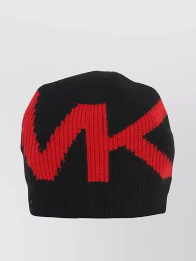 Michael Kors Logo Ribbed Knit Wool Beanie
