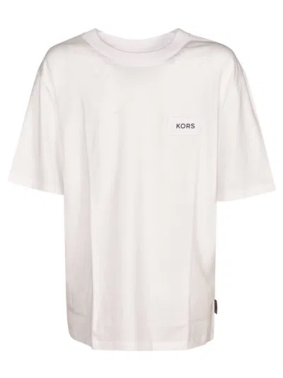 Michael Kors Logo Round Neck T-shirt In White