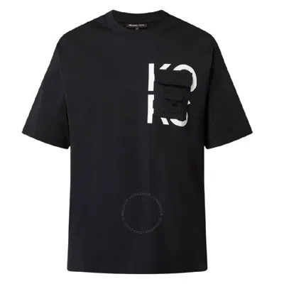 Michael Kors Logo Short Sleeve Cotton T-shirt In Black