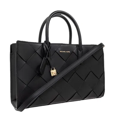 Michael Kors Logo Shoulder Bag In Black