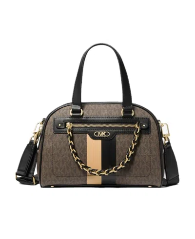 Michael Kors Logo Shoulder Bag In Black