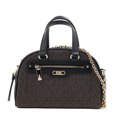 Michael Kors Logo Shoulder Bag In Black