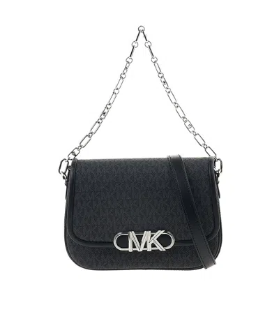 Michael Kors Logo Shoulder Bag In Black