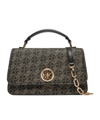 Michael Kors Logo Shoulder Bag In Black