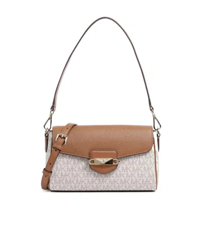Michael Kors Logo Shoulder Bag In Brown
