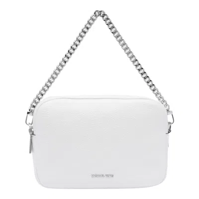 Michael Kors Logo Shoulder Bag In Optic White