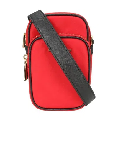 Michael Kors Logo Shoulder Bag In Red