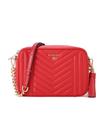 Michael Kors Logo Shoulder Bag In Red