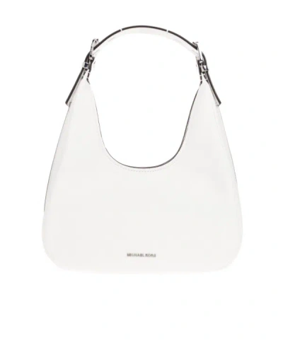 Michael Kors Logo Shoulder Bag In White