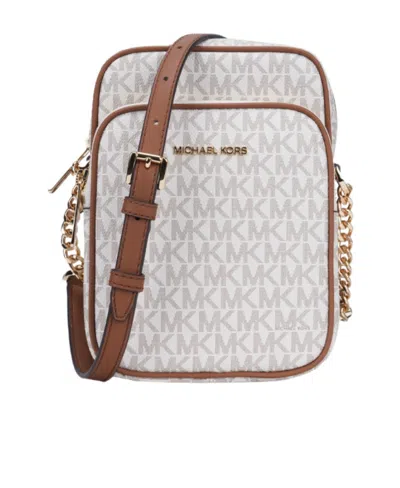 Michael Kors Logo Strap Satchel In White