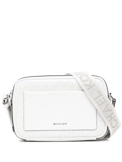 Michael Kors Logo-stud Crossbody Bag In 白色