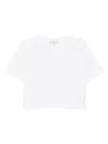 Michael Kors Logo Studded Cotton Jersey T-shirt In White