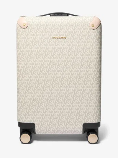 Michael Kors Logo Suitcase In Neutral