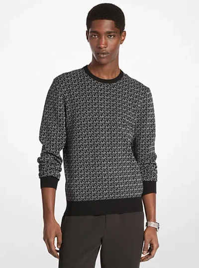 Michael Kors Logo Sweater In Black