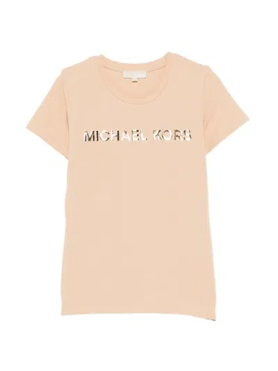 Michael Kors Logo T-shirt In Brown