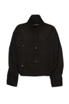 Michael Kors Logo Tap Jacket In Black
