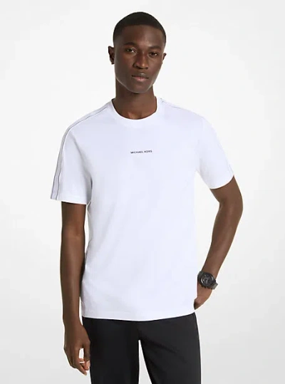 Michael Kors Logo Tape Cotton T-shirt In White
