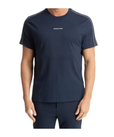 Michael Kors Logo-tape T-shirt In Blue