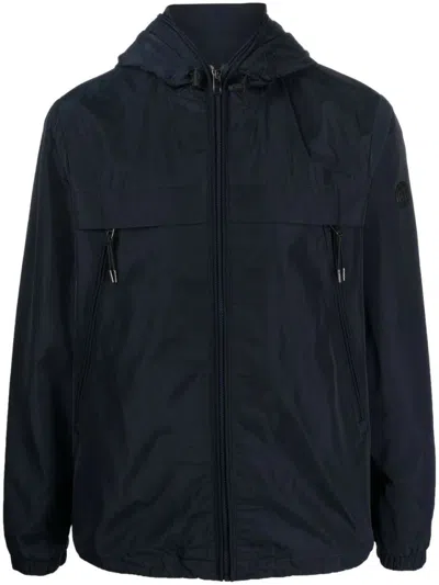 Michael Kors Logo Tape Windbreaker In Black