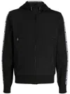 Michael Kors Logo-tape Zip-up Jacket In Black