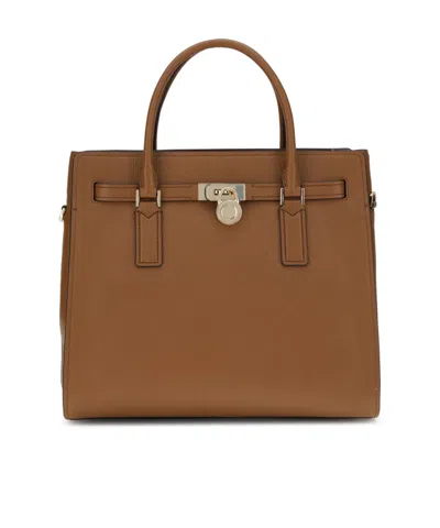 MICHAEL KORS LOCK-ACCENT TOP-HANDLES TOTE BAG