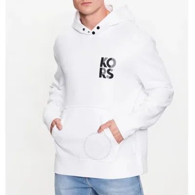Michael Kors Logo Transistor Hoodie In White