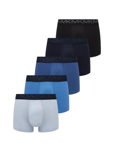 Michael Kors Logo Waistband Boxers Set Of Five In Animal Print