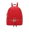 Michael Kors Logo Zipper Backpack In Red