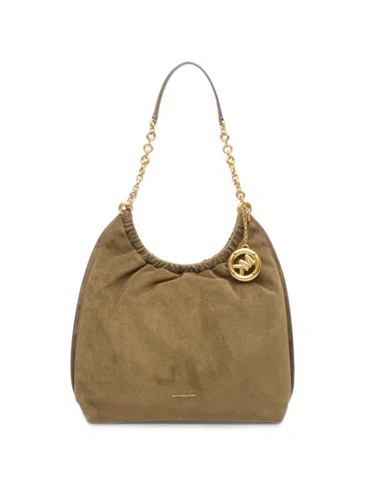 Michael Kors Logo-charm Chain-strap Tote Bag In Brown