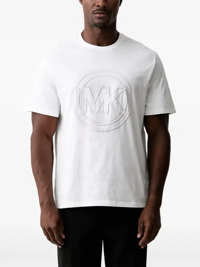 Michael Kors Logo-charm Cotton Jersey T-shirt In White