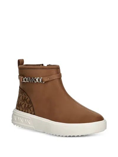 Michael Kors Kids' Logo-detail Boots In Brown