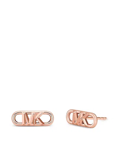 Michael Kors Logo-detail Earrings In Pink