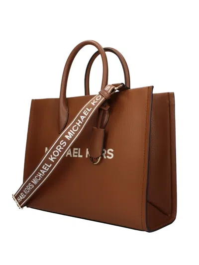 Michael Kors Logo-detail Tote Bag In Brown