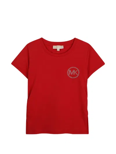 Michael Kors Kids' Logo-embellished T-shirt In Red