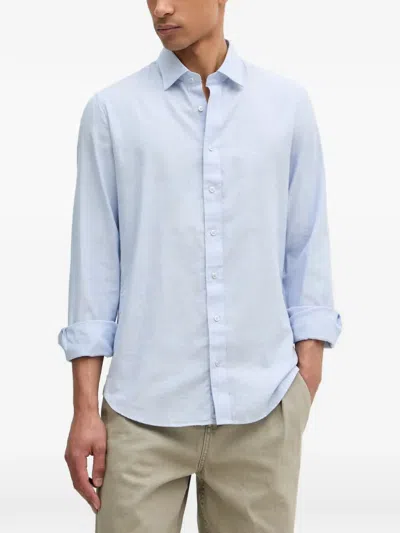 Michael Kors Logo-embroidered Shirt In Blue