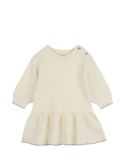 Michael Kors Babies' Logo-jacquard Ruffled Dress In Multi