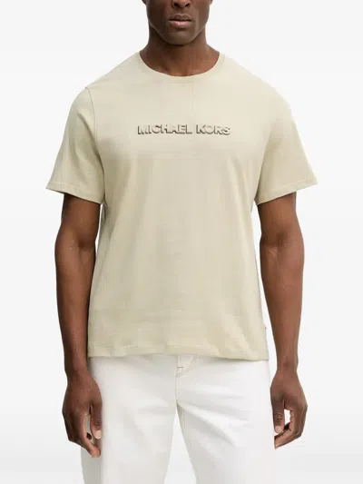 Michael Kors Logo-lettering T-shirt In Neutral