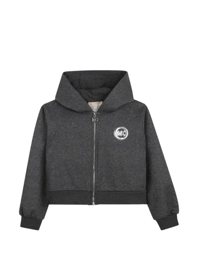 Michael Kors Kids' Logo-patch Hoodie In Gray