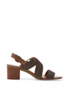 Michael Kors Logo-plaque Crossover-strap Sandals In Multi
