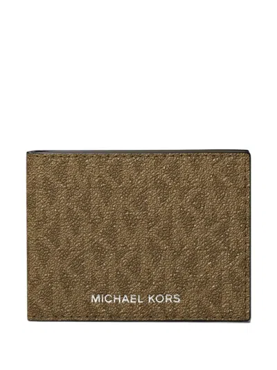Michael Kors Logo-print Bifold Wallet In Brown