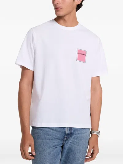 Michael Kors Logo-print Cotton T-shirt In Yellow