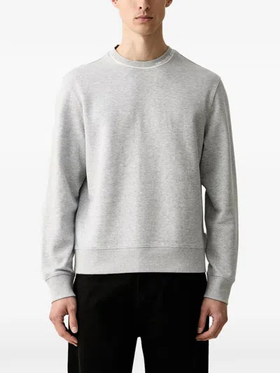 Michael Kors Logo-print Crew-neck Sweater In Gray