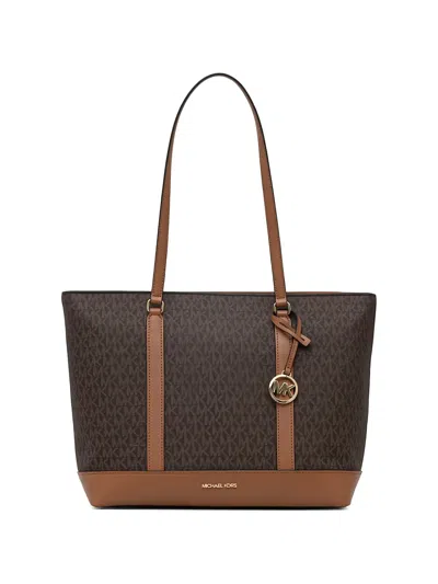 Michael Kors Logo-print Leather-trim Tote Bag In Pattern