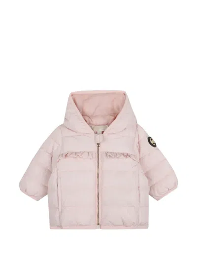 Michael Kors Babies' Logo-print Ruffled Jacket In Pink
