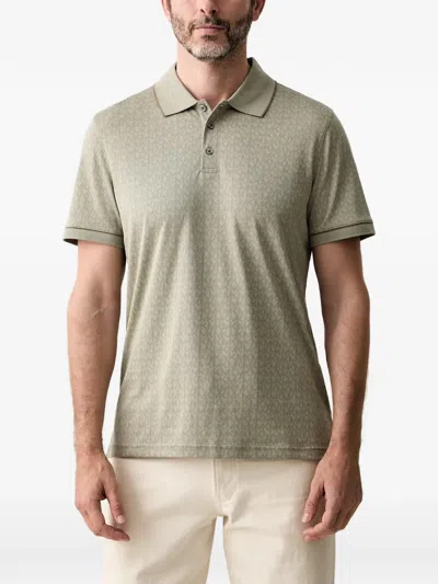 Michael Kors Logo-print Short-sleeve Polo Shirt In Green