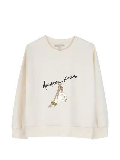 Michael Kors Kids' Logo-print Sweatshirt In Neutral