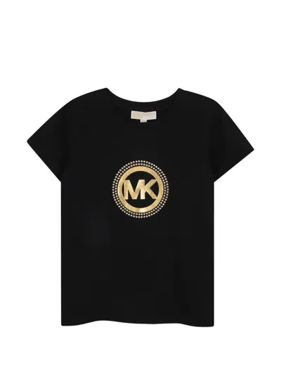 Michael Kors Kids' Logo-print T-shirt In Black