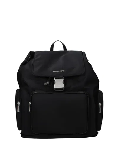 Michael Kors Logo-strap Buckle-buckle Backpack In Black
